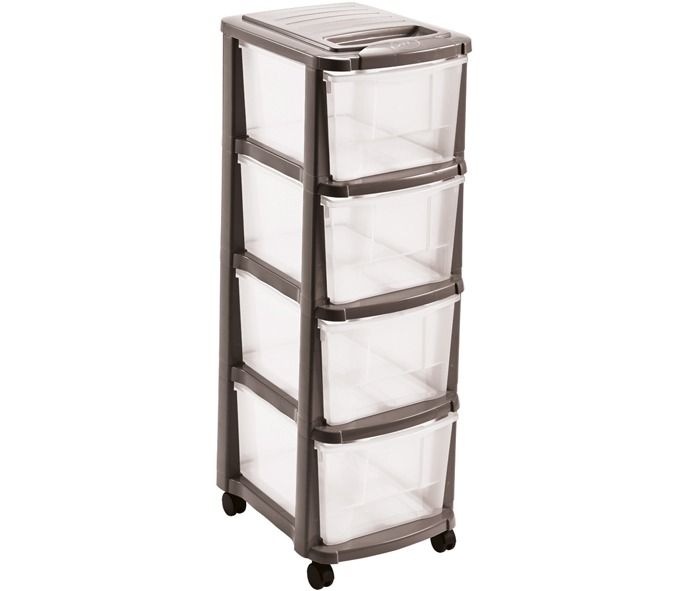 cassettiera 4cassetti smontabile in plastica mazzei home