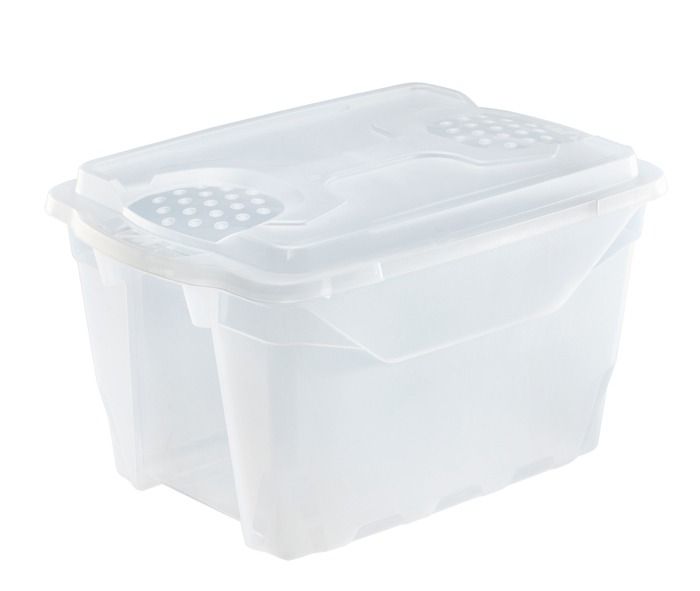 scatola brico in plastica trasparente con coperchio